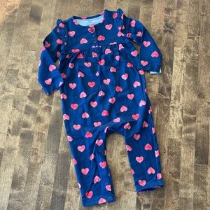 NEW Carters Baby Hearts Long Sleeve Jumpsuit 18 Months